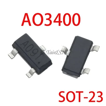 50шт Маркировка AO3400 AO3400A: A09T SOT23 N-канальный MOSFET Новый оригинал