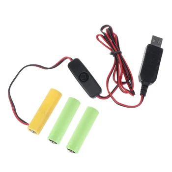 USB-преобразователь питания DC-Понижающий аккумулятор, Заменяющий 3 батарейки типа АА 1,5 В для светодиодной радиоэлектронной игрушки