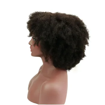 Eseewigs 13x6 Афро Кудрявый Кудрявый парик Бесклеевые кружевные парики из человеческих волос с волосами младенца 150% плотности Бразильских волос Remy African America
