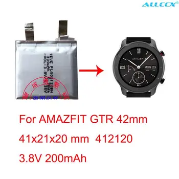 Аккумулятор ALLCCX 200 мАч/400 мАч для AMAZFIT GTR 42 мм, GTR 47 мм