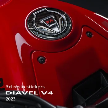 2023 наклейка diavel v4 Для Мотоцикла Ducati Diavel V4 2023- Аксессуары Защита Крышки Топливного Бака 3D Гель Набор Наклеек Из Эпоксидной Смолы