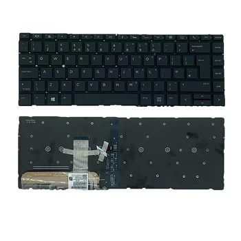 Новая клавиатура с подсветкой в Великобритании для ноутбуков HP EliteBook X360 1040 серии G5 G4 черного цвета P/N: 2H-BAZUKI64312