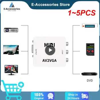 1-5 Шт. Мини-видео Конвертер PzzPss 1080P RCA AV в VGA Видео Конвертер Conversor с 3,5 мм Аудио AV2VGA / CVBS + Аудио на ПК