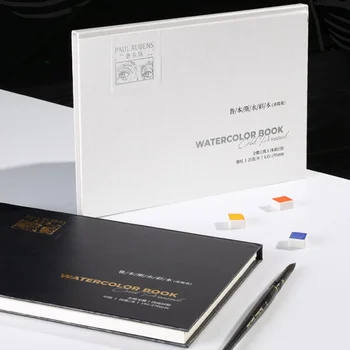 Высококачественная книга для рисования акварелью Пола Рубенса, 100% хлопок, 300 г / м2, альбом для рисования акварельной бумагой холодного отжима с высокой впитывающей способностью