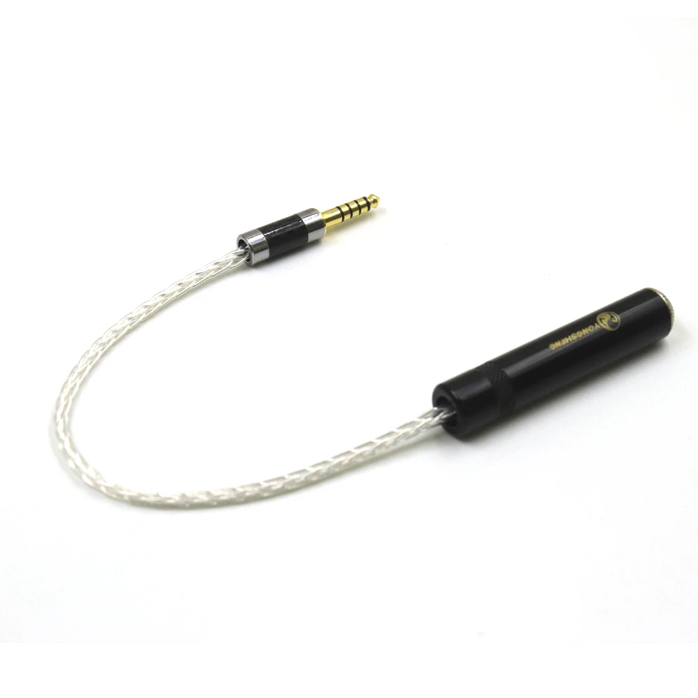Новый Качественный Посеребренный Сбалансированный Штекер 4,4 мм от Мужского до 6,35 мм от Женского Аудиокабеля HIFI Adapter Wire