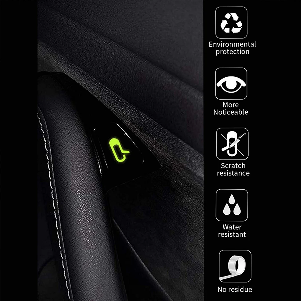 8 шт./компл. для Tesla Модель 3 Наклейка с открытым выходом на дверь автомобиля Комплект светящихся наклеек на кнопки