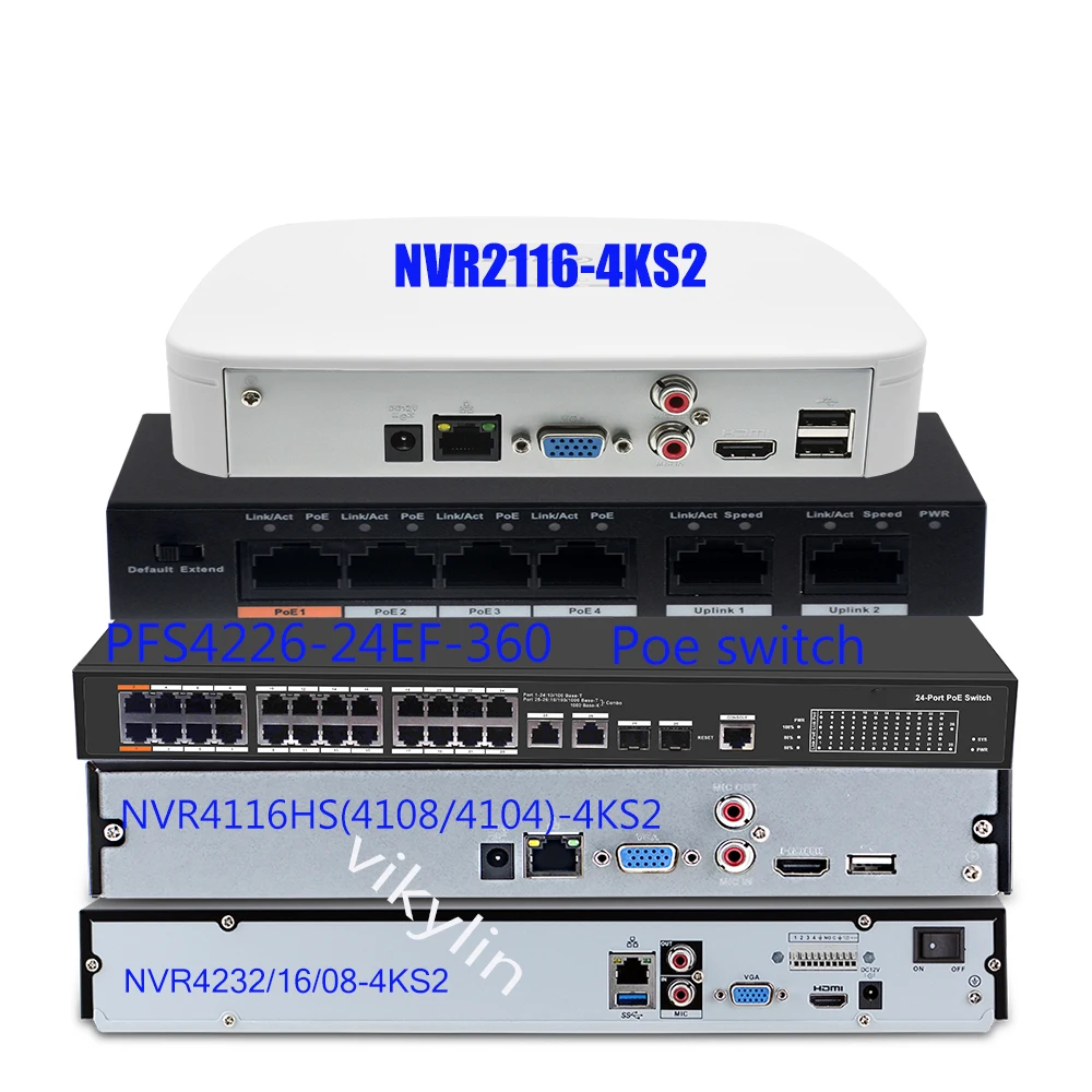 NVR4232-4KS2 32-канальный сетевой видеорегистратор 1U 2 HDD 4K POE CCTV NVR в наличии