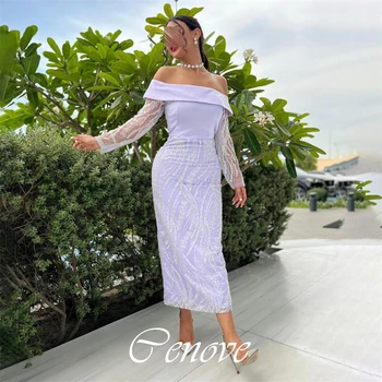 Cenove 2024, Арабский Дубай, платье для выпускного вечера с открытыми плечами, длиной до щиколоток, с пышными рукавами, вечернее модное элегантное платье для женщин