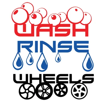 Модные автомобильные аксессуары для мытья и ополаскивания колес, Виниловые наклейки на ведро, Защитное покрытие, царапины, водонепроницаемые наклейки, наклейки