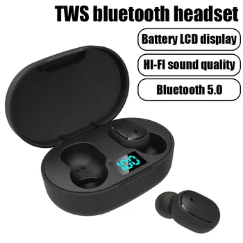 TWS E6S Наушники Fone Bluetooth Беспроводные Наушники Со Светодиодным Дисплеем Наушники с Шумоподавлением с Микрофоном Беспроводные Гарнитуры Bluetooth