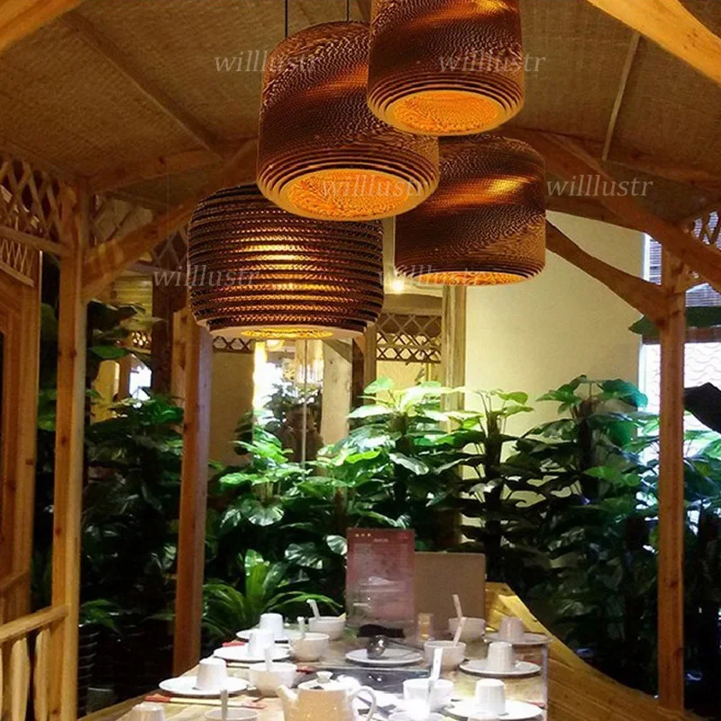 Подвесной светильник из гофрированной бумаги Кафе-бар Отеля, Магазин, кухня Юго-Восточной Азии Подвесной светильник Beehive Подвесная Потолочная люстра