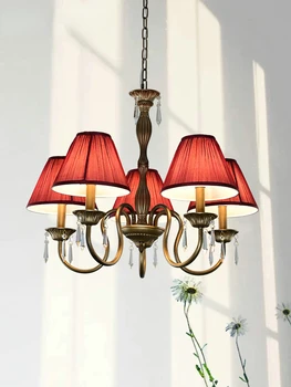 Французская простота, ретро люстра для столовой, железная лампа в американском деревенском стиле, креативные светильники для гостиной, спальни