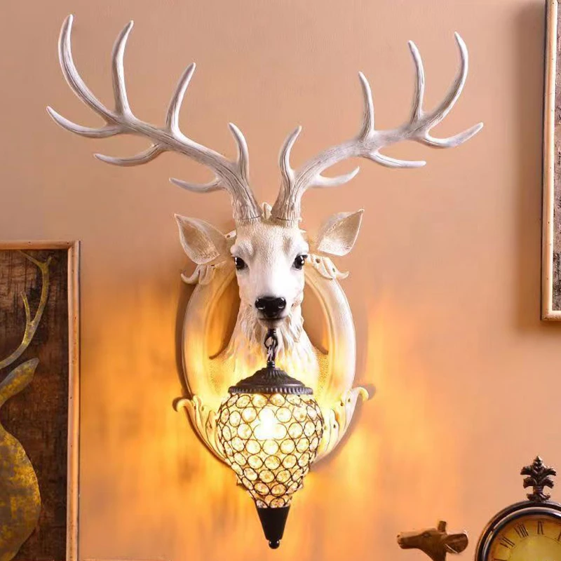 Современный настенный светильник из оленьих рогов RONIN, Персонализированный и креативный Светильник для украшения гостиной, спальни, прихожей, прохода.