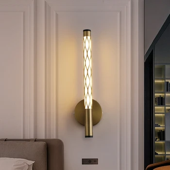 Ретро светодиодный настенный светильник для спальни, гостиной, диванного фона, винтажного настенного бра, прикроватной тумбочки, декора коридора, лестницы, внутреннего освещения