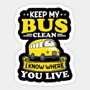 Содержите автобус в чистоте, водитель, 5 шт. Наклейки для печати, мультяшные наклейки, Забавный фон для домашнего детского декора, аниме-украшения