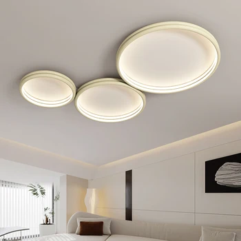 QIYIMEI светодиодные светильники для гостиной, люстра для спальни, кухни, домашнего декора круглой формы, внутреннего освещения, светильников с регулируемой яркостью