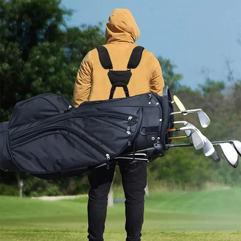 Регулируемый ремень сумки для гольфа, Заменяющий поцарапанные ремни, Водонепроницаемые Мягкие, удобные для профессионального синего цвета