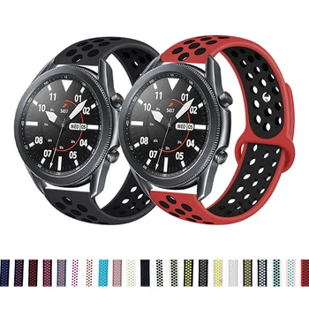 20/22 мм ремешок для часов Samsung gear s3 Frontier/Классический Спортивный Дышащий силиконовый браслет Galaxy watch 5 4 40 44 5 pro 45 Ремешок