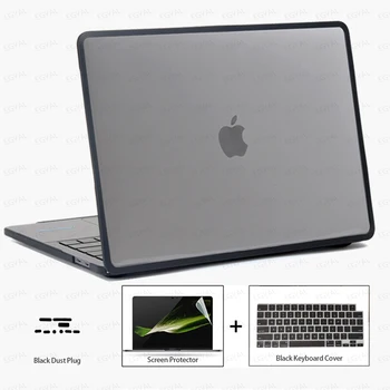 Чехол для ноутбука 2023 MacBook M3 Pro 16 A2991 Чехол с пылезащитной заглушкой + Пленка для клавиатуры Pro 14 M2 Air 13,6 15,3 TPU Edge PC Case