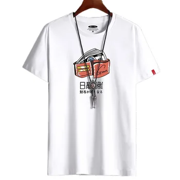Мужская футболка с аниме-графикой y2k clothing men harajuku, винтажный летний мужской топ с короткими рукавами, уличная одежда, хлопковые футболки оверсайз