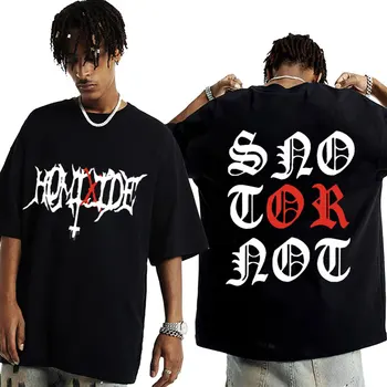 Ограниченная футболка с изображением HOMIXIDE Gang Snot or Not, Мужская Женская Футболка в стиле Хип-Хоп, Рэп, Панк, Модные Винтажные футболки Оверсайз, Топы