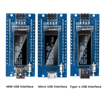 MINI USB/Micro USB/ Type-C Nano V3.0 Плата разработчика ATmega328P CH340C Встроенный 0,91 