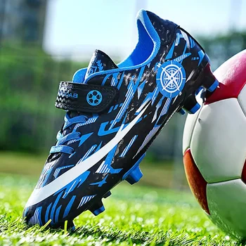 Детская футбольная обувь Для занятий спортом на открытом воздухе Футбольная обувь для тренировок Бесплатная Доставка Детская футбольная обувь с искусственной травой