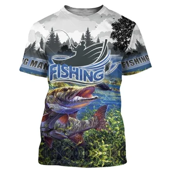 Новые мужские футболки с рисунком Summer Tide Go Fishing, повседневные футболки с 3D принтом в стиле хип-хоп, круглый вырез, короткий рукав, быстросохнущие топы