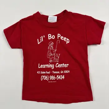 Винтажная Молодежная рубашка Lil Bo beep 90-х годов, Размер XS, Стиль Детской футболки Thomson GA с длинными рукавами