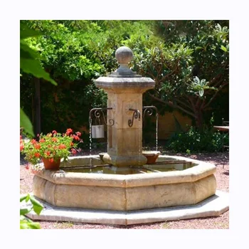 Продается красивый садовый фонтан из античного известнякового мрамора во французском стиле