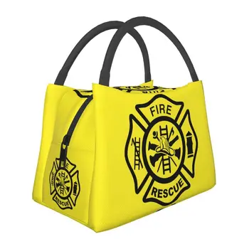Пожарный-спасатель, изолированные пакеты для ланча для пикника на открытом воздухе, пожарный, термоохладитель, коробка для Бенто, для женщин