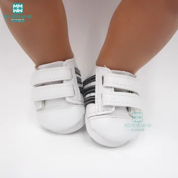 Обувь для кукол для новорожденных 43 см, аксессуары для кукол, модные белые детские кроссовки