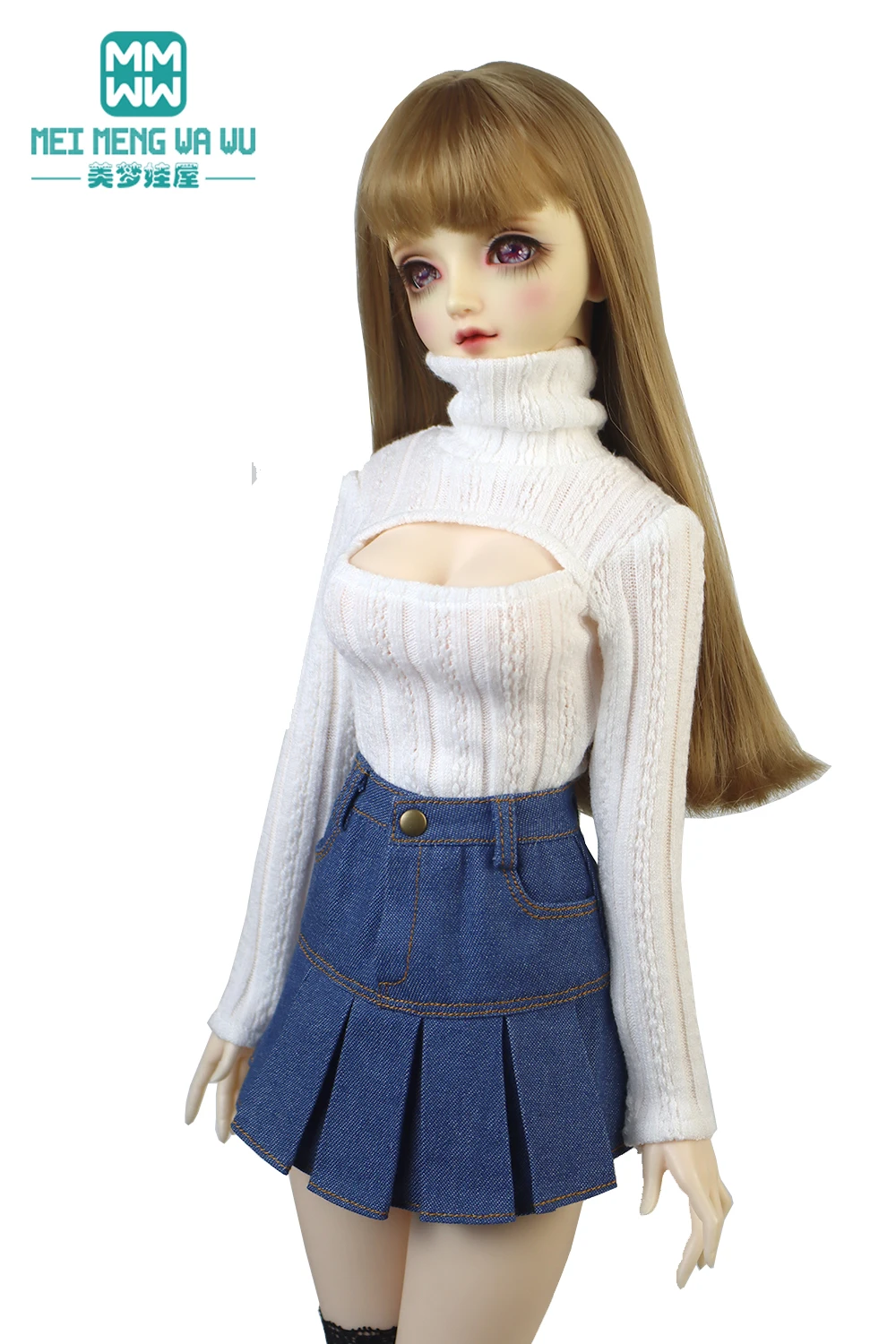 Новая одежда для куклы BJD 58-60 см 1/3 DD SD DDL Игрушечная кукла с шаровым шарниром Модный разноцветный свитер с открытой грудью подарок для девочки