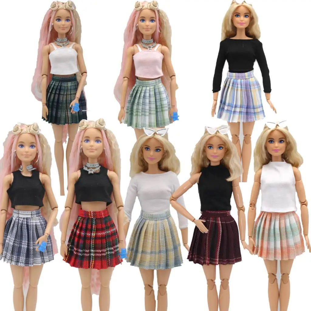 Кукольная одежда платье Новое 30 см, топ на подтяжках 1/6 для куклы и комплект одежды JK, аксессуары для повседневной носки, одежда для куклы Барби