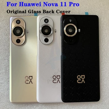 Новый Оригинальный Чехол Для Huawei Nova 11 Pro, Керамическая Крышка Батарейного Отсека Для Nova 11 Pro, Запасные Части, Задняя Крышка, Корпус Двери + Объектив Камеры