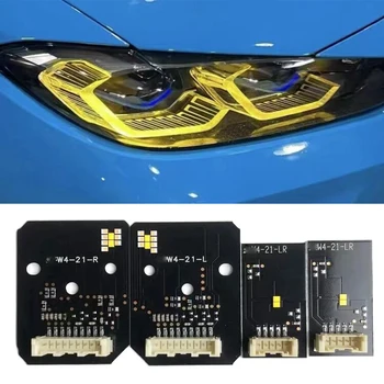 Желтый Комплект светодиодных плат DRL для 2021 года- BMW M3 G80 M4 G82 G83 G22 G23 G26 430I M440I 430i xDrive Laserlight Фара 63119851047