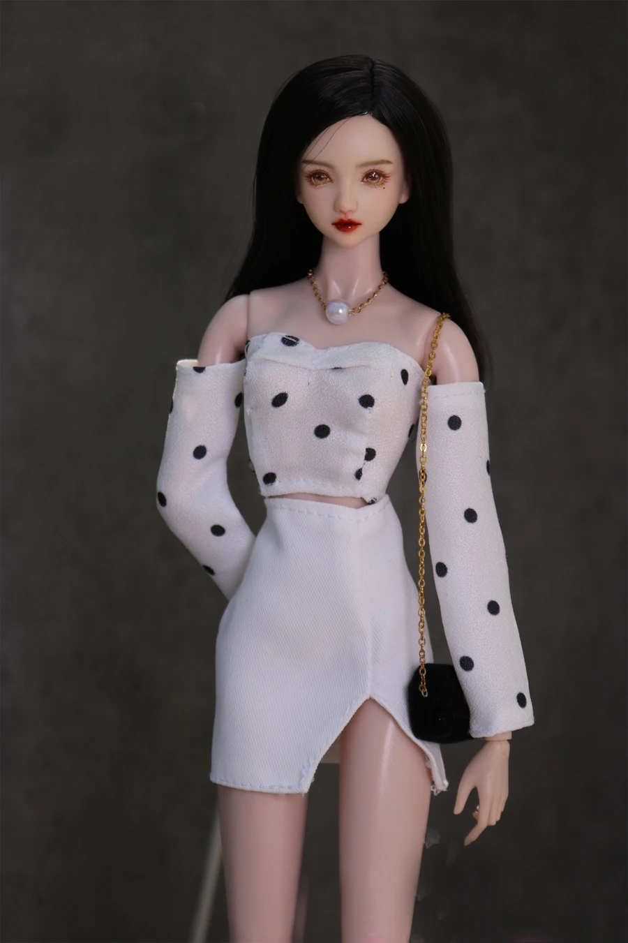 Комплект одежды/ 2023 новый топ, юбка, вязаное тонкое платье с перьями, наряд для куклы Барби 30 см xinyi Fr2 BJD ST /1/6 кукольная одежда