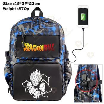 Рюкзак Dragon Ball Для ноутбука, Usb-рюкзак, Школьная сумка, Рюкзак Для женщин, Мужской рюкзак, Дорожный рюкзак, светящийся рюкзак для отдыха Mochila