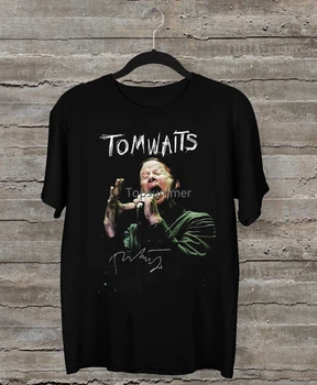 Новый популярный подарок Тома Уэйтса для фаната Хлопковая черная футболка унисекс всех размеров Bc3001