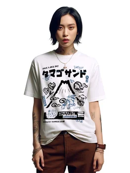  Футболка с аниме, хлопковые футболки с рисунком Токио Харадзюку оверсайз, мужские и женские топы, летняя манга y2k в стиле хип-хоп, Япония AI3