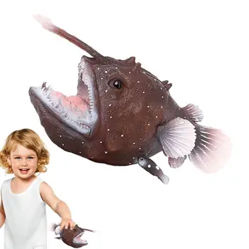 Модели морских животных Портативная Мини-фигурка рыбы-рыболова, Имитирующая Модель Океанского животного, Игрушки для морских животных, Обучающая игрушка для детей