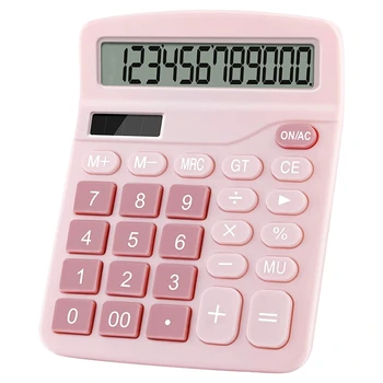 12-Значный Электронный Калькулятор Солнечный Калькулятор Калькулятор Двойного Питания Офисный Финансовый Базовый Настольный Калькулятор