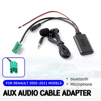 Кабель-адаптер Bluetooth Aux-приемника для Renault Clio, Kangoo, Megane 2005-2011 с микрофоном, интерфейсом Aux головного устройства
