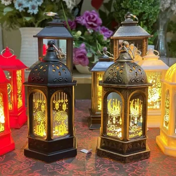 Принадлежности для мусульманского фестиваля Рамадан, светодиодные ветряные фонари, украшения для вечеринок Ид Мубарак, Рамадан Карим, украшения для дома 2024