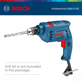 Профессиональная электрическая дрель Bosch GBM 10 RE 450 Вт 220 В, электроинструменты, 1-10 мм, патрон с регулируемой скоростью вращения, Многофункциональная сверлильная машина