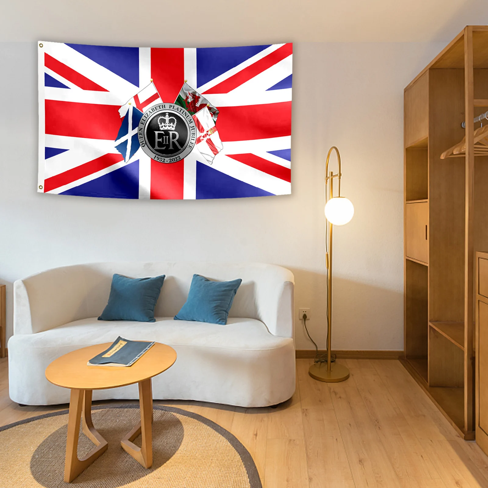 Юбилейный флаг Королевы Елизаветы II Platinums 2022 Флаг Юнион Джек с изображением Британского Сувенира к 70-летию Ее Величества Королевы
