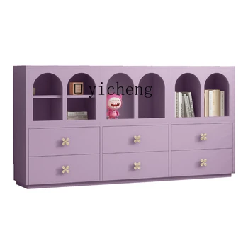 XL Комод Для гостиной, Прихожей, Заднего шкафа, Фиолетовый Книжный шкаф, Проекционный шкаф для телевизора на заднем плане