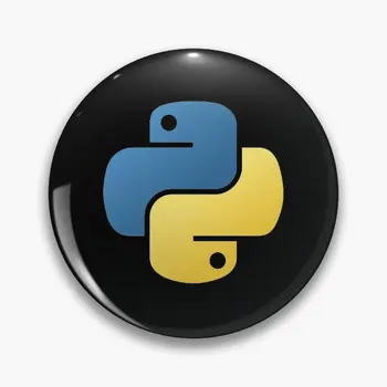 Официальный логотип Python, Черная Мягкая кнопка, Креативный значок, Шляпа, Булавка для влюбленных, Брошь для воротника, Декор, Забавная Модная одежда, ювелирные изделия