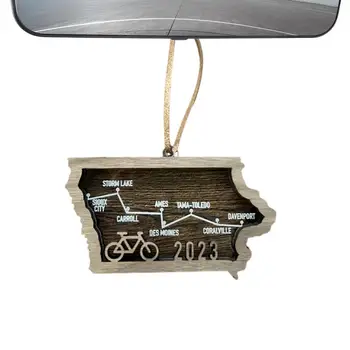 Велосипедная сувенирная подвеска, креативная подвеска в деревянной рамке, Велосипедная сувенирная подвеска в виде зеркала заднего вида, подвески для оконных дверных ручек автомобиля