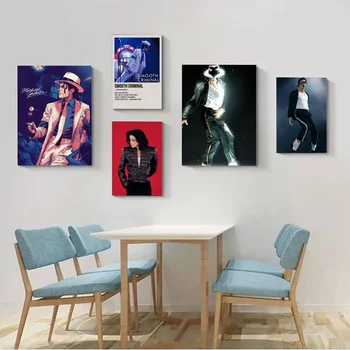 Плакат Майкла Джексона Плакаты Винтажная комната Домашний Бар Кафе Декор Плакаты небольшого размера Наклейки на стены